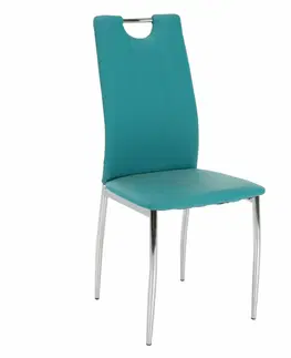 Jedálenské stoličky a kreslá Jedálenská stolička OLIVA NEW Tempo Kondela Tmavo zelená