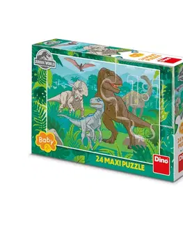 Do 49 dielikov Dino Toys Puzzle Jurský svet 24 maxi Dino