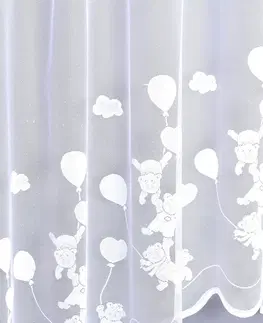 Záclony Hotová záclona, Balóniky, biela 220 x 120 cm