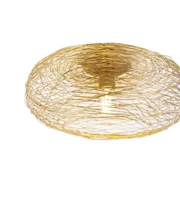 Stropne svietidla Dizajnové stropné svietidlo zlatý ovál - Sarella