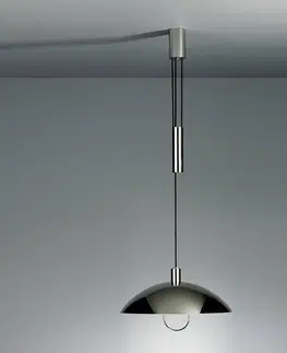 Závesné svietidlá TECNOLUMEN TECNOLUMEN HMB 25/500 lampa kladkostroj striebro