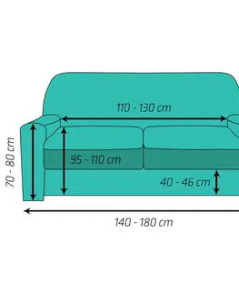 Prehozy 4home Multielastický poťah na dvojkreslo Comfort smotanová, 140 - 180 cm