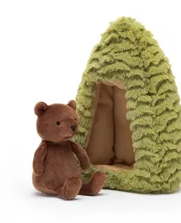 Plyšové a textilné zvieratká JELLYCAT Lesný medveď v brlohu plyšová hračka JELLYCAT