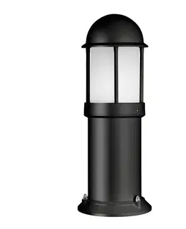 Vonkajšie stojanové svietidlá LCD Soklové svietidlo Marco z hliníka, čierna