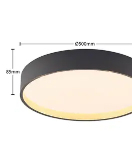 Stropné svietidlá Lindby Lindby Todor stropné LED svietidlo CCT sivá 50 cm
