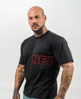 Pánske tričká Tričko s krátkym rukávom Nebbia Dedication 709 Black - XXL