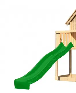 Hracie veže Detský domček so šmýkačkou Dekorhome Zelená