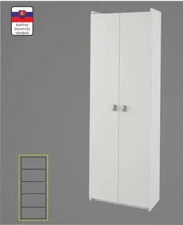 Kúpeľňový nábytok KONDELA Natali Typ 2 policová skriňa biela