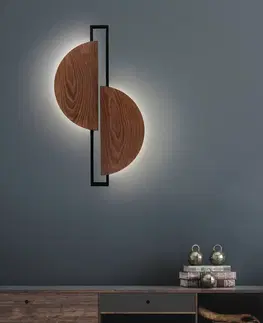 Nástenné svietidlá Euluna Nástenné LED svetlo Sunrise LED z dreva