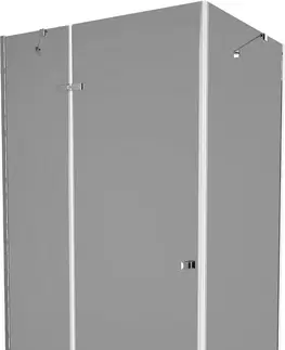 Vane MEXEN/S - Roma sprchovací kút 80x100 cm, grafit, chróm + biela vanička so sifónom, 854-080-100-01-40-4010