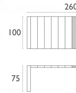 Záhradné stoly Rozkladací záhradný stôl 260+40 cm Sivohnedá taupe