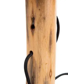 Stolové lampy NOWA GmbH Stolná lampa Norin s rámom z eukalyptového dreva