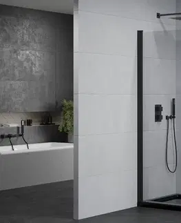 Vane MEXEN/S - Pretória sprchovací kút 100x80, transparent, čierna + sprchová vanička vrátane sifónu 852-100-080-70-00-4070B