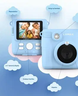 Drevené hračky LAMAX InstaKid1 detský fotoaparát, modrá