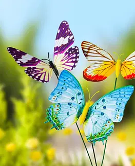 Drobné dekorácie a doplnky 18 svetielkujúcich motýlikov