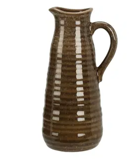 Vázy keramické Kameninová váza/džbán Busara 10,5 x 24 cm, hnedá