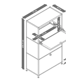 Dressers Komoda »CN3« s 3 výklopnými dvierkami