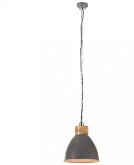 Osvetlenie Závesná lampa sivá / mangovníkové drevo Dekorhome 35 cm