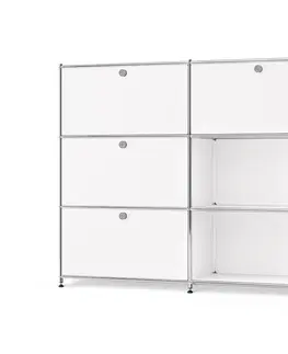 Dressers Kovová komoda »CN3« s premiestniteľnými výklopnými priečinkami, biela