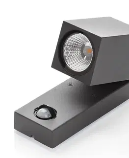 Vonkajšie nástenné svietidlá so senzorom ACB ILUMINACIÓN Cala – vonkajšie LED svetlo s detektorom pohybu