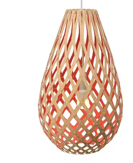 Závesné svietidlá david trubridge david trubridge Koura závesné svietidlo 50 cm bambusovo-červené