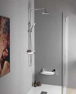 Sprchy a sprchové panely AQUALINE - MARCO sprchový stĺp s pákovou batériou, biela SL100