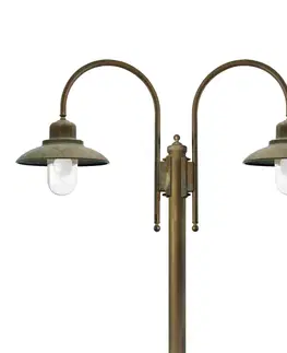 Verejné osvetlenie Moretti Luce Stĺpové svietidlo Casale 270 cm 2-plameňové