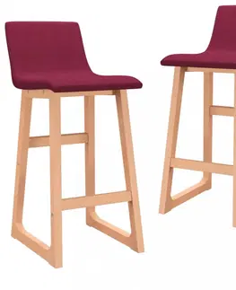 Barové stoličky Barové stoličky 2 ks látka / buk Dekorhome Zelená