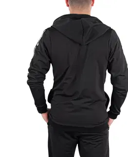 Pánske bundy Pánska tepláková bunda inSPORTline Comfyhoodie Man čierna - XL