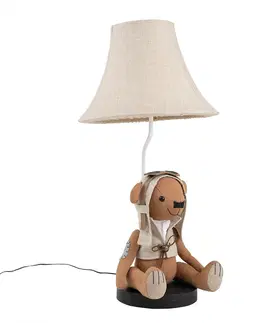 Stolove lampy Kinder tafellamp beer bruin - Charles