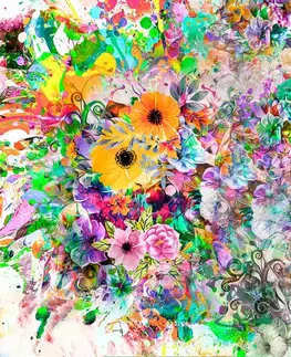 Samolepiace tapety Samolepiaca tapeta pestrofarebné kvety