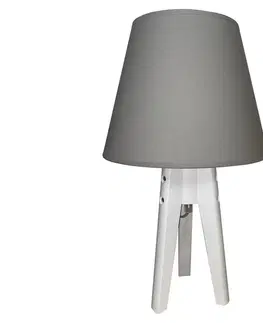 Lampy  Stolná lampa CONE 1xE27/60W/230V biela/šedá 