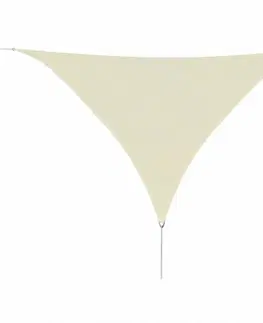 Stínící textilie Plachta proti slnku z HDPE trojuholníková 5 x 5 x 5 m Biela