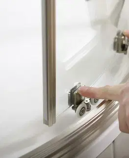 Sprchové dvere GELCO - ANTIQUE štvrťkruhová sprchová zástena 1000x1000, 2 dvere, číre sklo, bronz GQ5210C