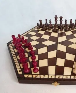 Šachové hry F.P.H.U. „ MADOŃ” Šachy drevené large pre 3 hráčov
