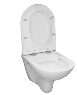 Kúpeľňa MEREO - WC závesné, RIMLESS, 530x355x360, keramické, vr. sedátka CSS113S VSD81S