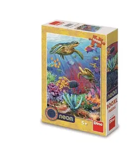 Od 100 dielikov Dino Toys Puzzle Podmorský svet 100 XL neon Dino