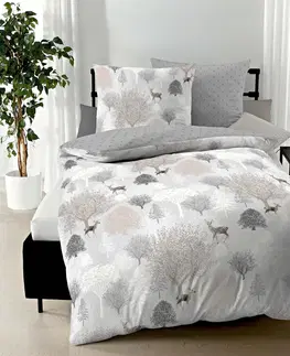 Bavlnené Posteľná bielizeň pre jednu posteľ "Silver forest"