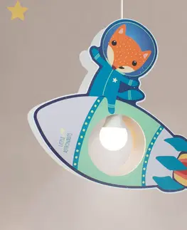 Závesné svietidlá Elobra Závesná lampa Little Astronauts Raketa