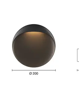 Nástenné svietidlá Louis Poulsen Louis Poulsen Flindt svetlo Ø 20 cm čierna 3 000 K