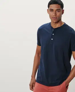 Shirts & Tops Tričko Henley s krátkym rukávom, sľučkové, námornícka modrá