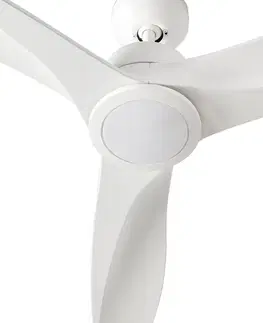 Stropné ventilátory so svetlom FARO BARCELONA Stropný LED ventilátor Tonic, biela