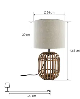 Lampy na nočný stolík Lindby Stolová lampa Lindby Marzanna