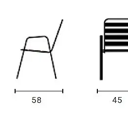 Záhradné stoličky a kreslá DEOKORK Kovové kreslo PRAGA (rôzne farby) červená RAL 3031