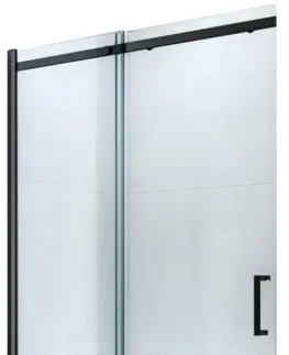 Sprchovacie kúty MEXEN - Omega posuvné sprchové dvere 110 cm, transparent, čierna so sadou pre niku 825-110-000-70-00
