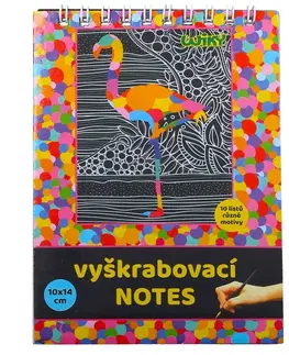 Kreatívne a výtvarné hračky WIKY - Vyškrabovací notes s perom 10x14cm/10listov