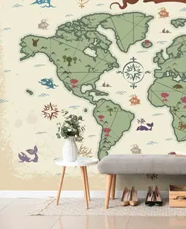 Samolepiace tapety Samolepiaca tapeta originálna mapa sveta