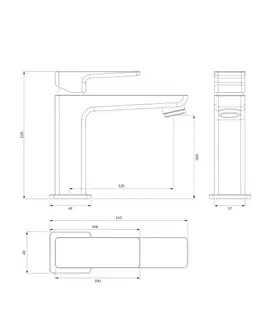 Kúpeľňové batérie OMNIRES - PARMA umývadlová batéria grafit /GR/ PM7410GR