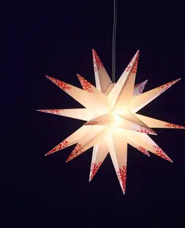 Vianočné osvetlenie STERNTALER Ozdobná hviezda do exteriéru 18-cípa bielo-červená