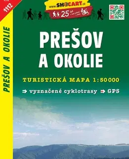 Turistika, skaly Prešov a okolie - TM 1112 - 1:50 000